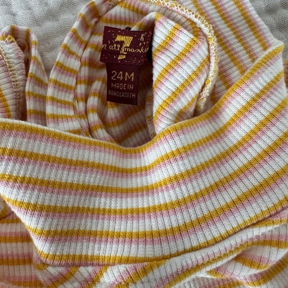 7 For All Mankind Mustard Yellow Kids Overalls Set 24 months NWOT - Picture 5 of 7